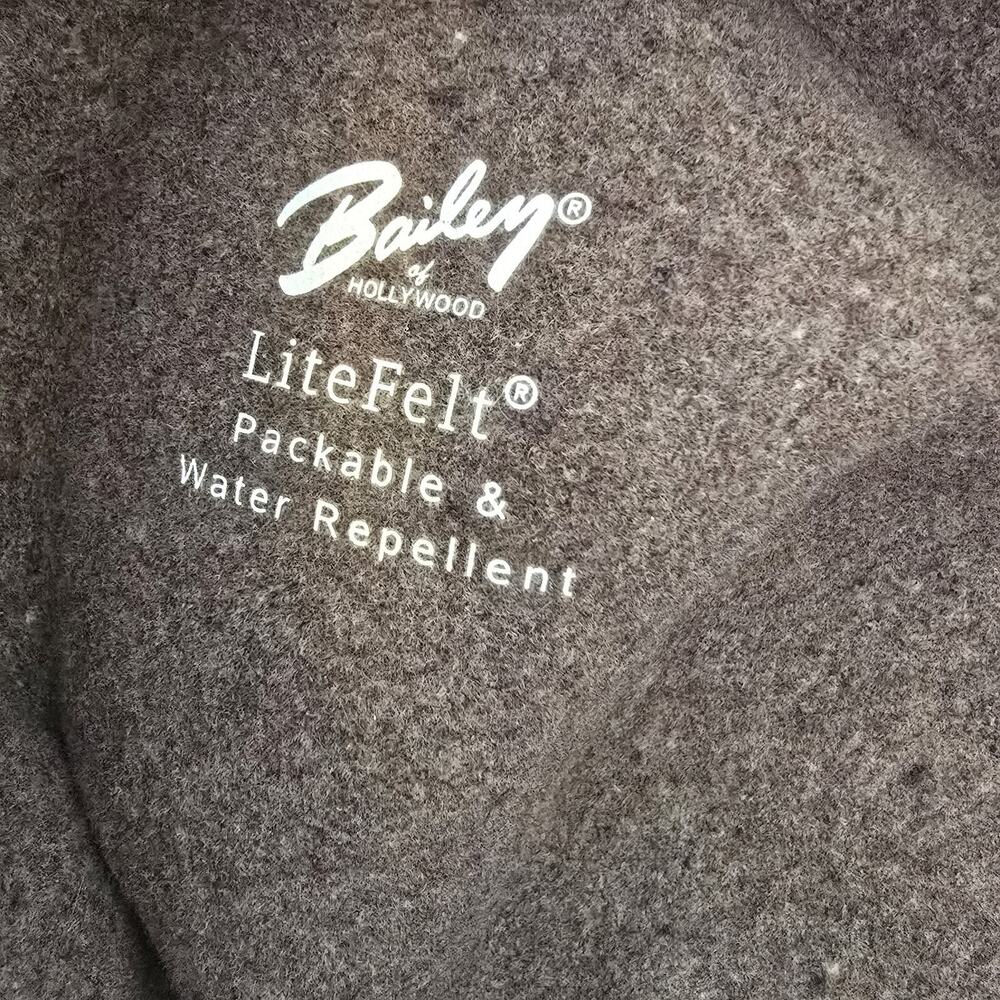 Bailey Hollywood Litefelt Packable Fedora MED Brown Water Repellent Classic EUC - Picture 7 of 11